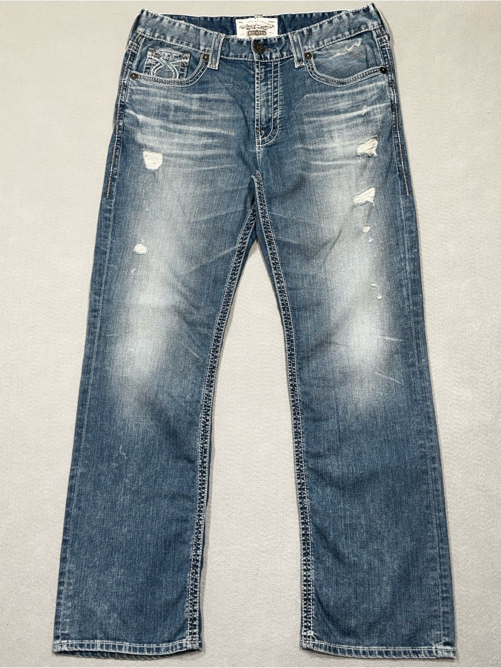 Men’s Buckle Jeans Big Star Distressed Jeans Style: Pioneer Size 36